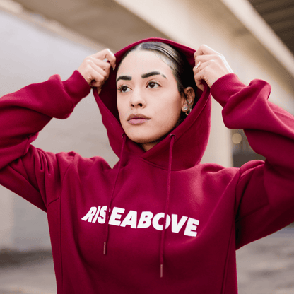 BFTA HOODIE (UNISEX) - BURGUNDY - Riseabove Apparel Inc