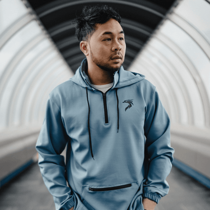 MEN'S GENESIS HOODIE - ARCTIC BLUE - Riseabove Apparel Inc