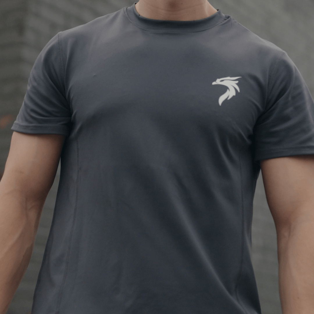 MEN'S VALOR PERFORMANCE SHIRT - ASPHALT - Riseabove Apparel Inc