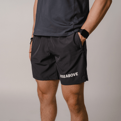 MEN'S VALOR PERFORMANCE SHORTS - ASPHALT - Riseabove Apparel Inc