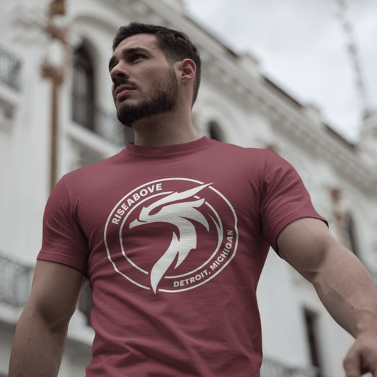 PHOENIX T - SHIRT (UNISEX) - MAROON - Riseabove Apparel Inc