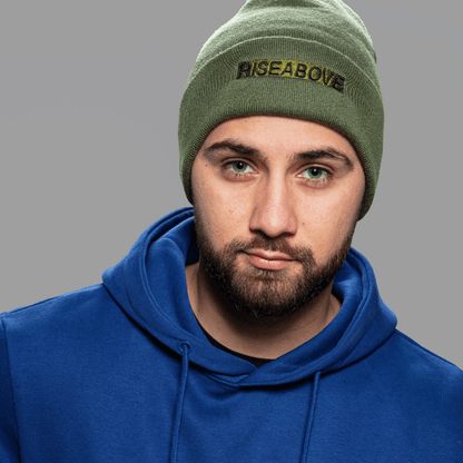 R1 BEANIE (UNISEX) - ARMY GREEN - Riseabove Apparel Inc