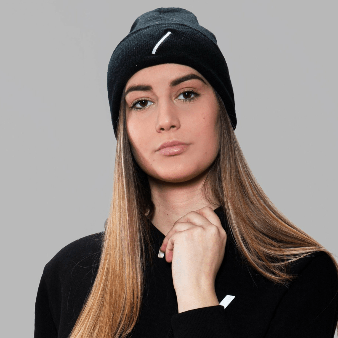 R1 BEANIE (UNISEX) - BLACK - Riseabove Apparel Inc