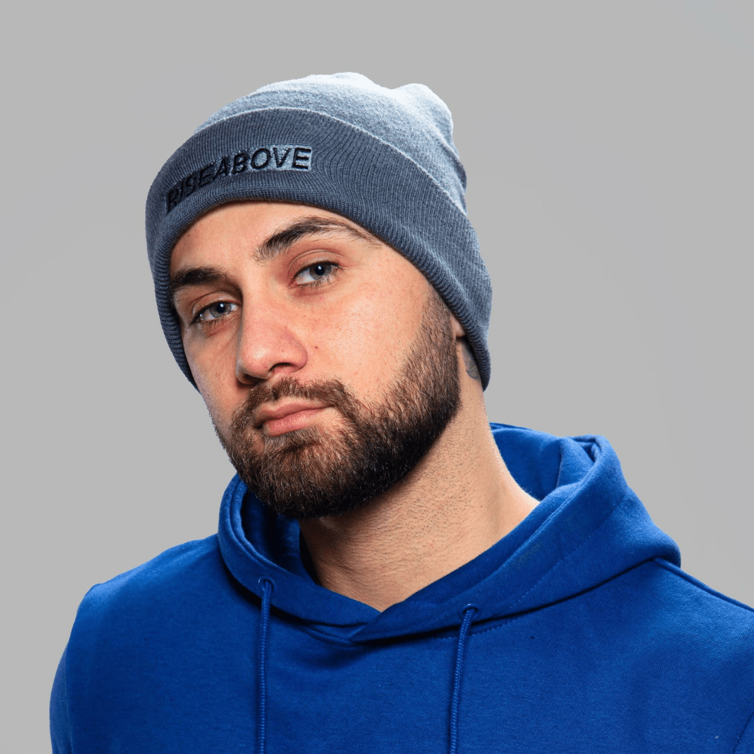 R1 BEANIE (UNISEX) - GREY - Riseabove Apparel Inc