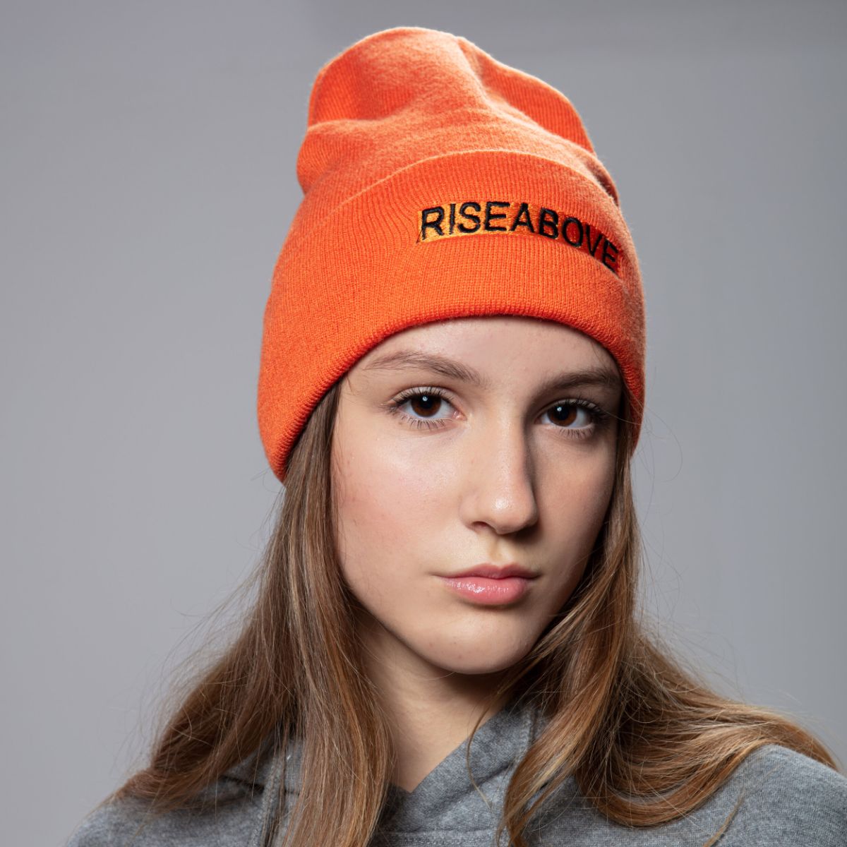 R1 BEANIE (UNISEX) - ORANGE - Riseabove Apparel Inc