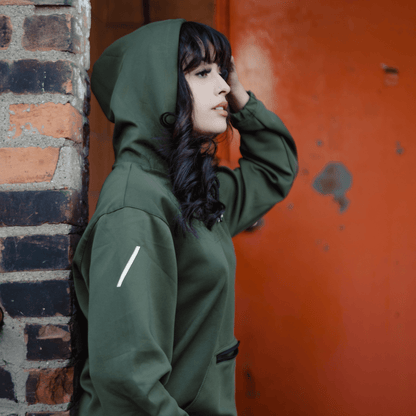 WOMEN'S GENESIS HOODIE - ARMY GREEN - Riseabove Apparel Inc