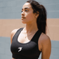 WOMEN'S GENESIS SPORTS BRA - BLACK - Riseabove Apparel Inc