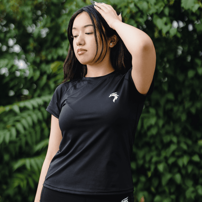 WOMEN'S VALOR PERFORMANCE SHIRT - BLACK - Riseabove Apparel Inc