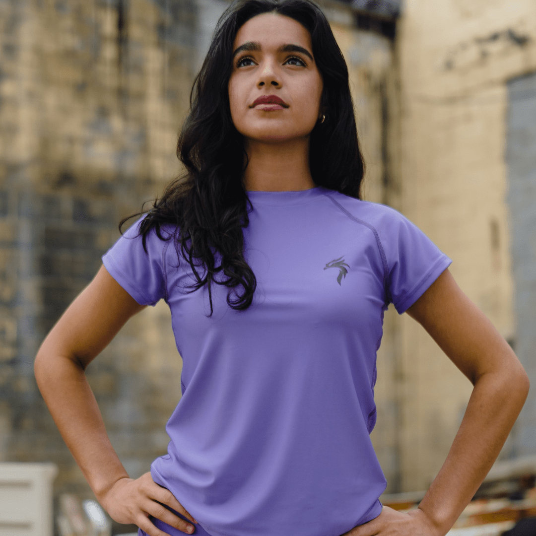 WOMEN'S VALOR PERFORMANCE SHIRT - LILAC - Riseabove Apparel Inc