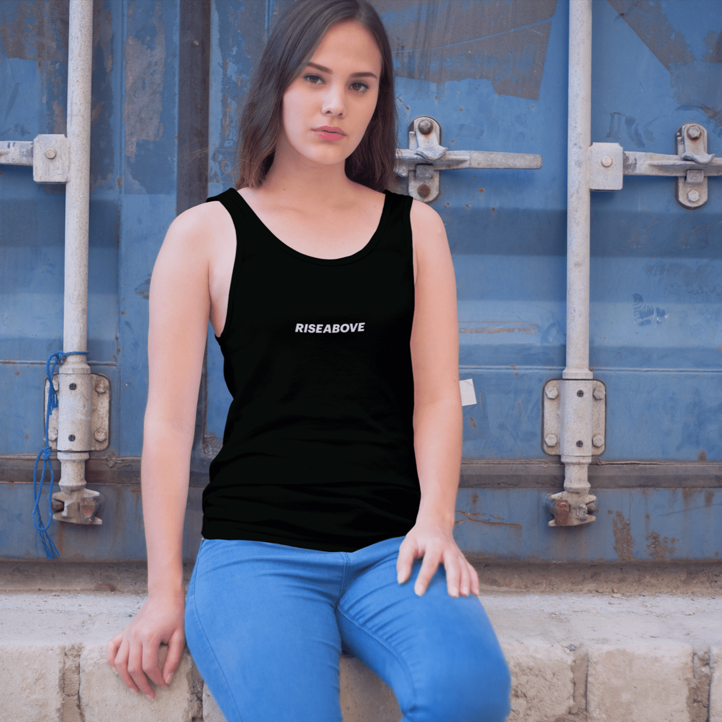 WOMEN'S VALOR TANK TOP - BLACK - Riseabove Apparel Inc