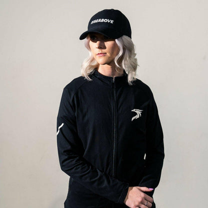 WOMEN'S VALOR ZIP UP - BLACK - Riseabove Apparel Inc